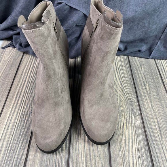 Booties Grey Women's Size 9.5 - Picture 4 of 9